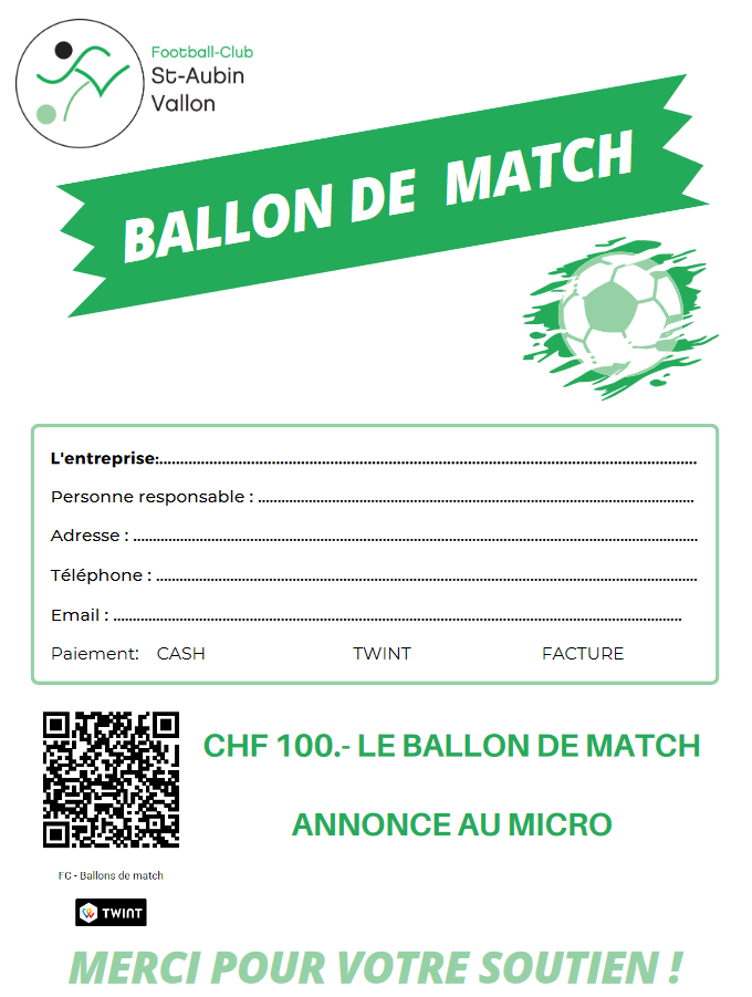 Parrainage du ballon de match